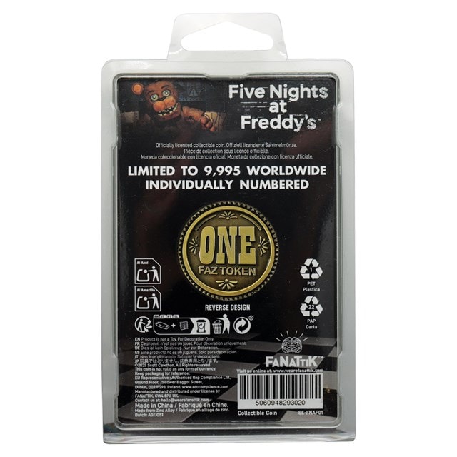 One Faz Token Five Nights At Freddy's FNAF Replica Coin - 4