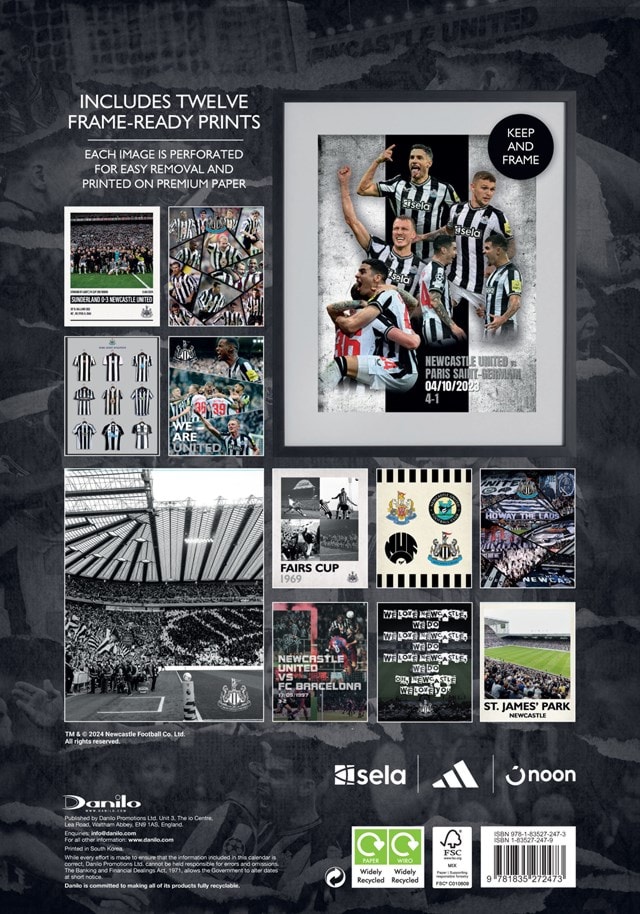 Newcastle United FC A3 Deluxe 2025 Calendar - 4