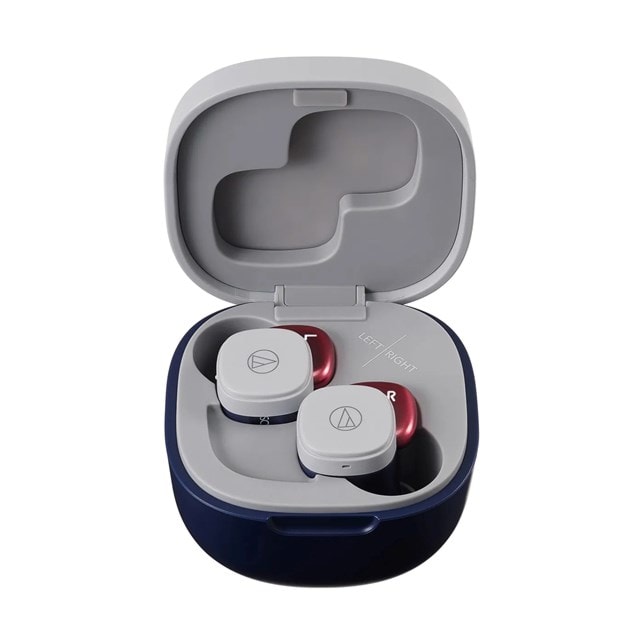Audio Technica ATH-SQ1TW Navy/Red True Wireless Bluetooth Earphones - 3