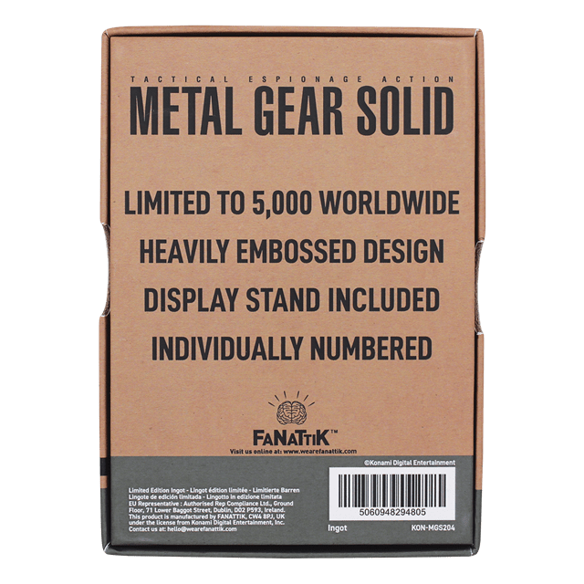 Solid Snake Metal Gear Solid 2 Ingot - 6