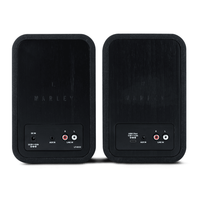 House Of Marley Get Together Duo Black Bluetooth Bookshelf Speakers - 3
