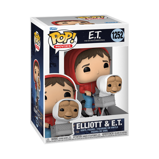 Elliot With E.T. In Bike Basket (1252) E.T 40th Anniversary Pop Vinyl - 2