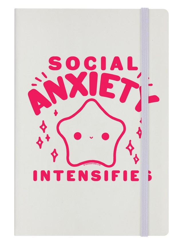 Social Anxiety Intensifies Cream A5 Hard Cover Notebook - 1