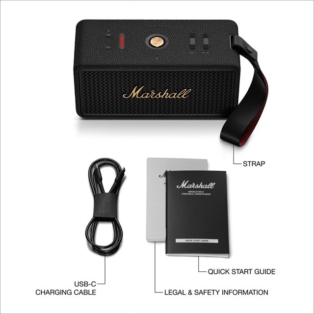 Marshall Middleton II Black Bluetooth Speaker - 10