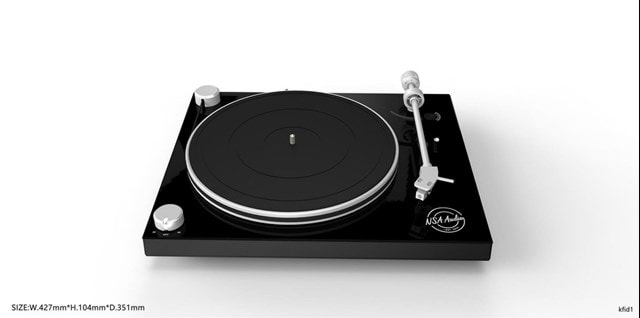 NSA Black Phono Turntable - 2