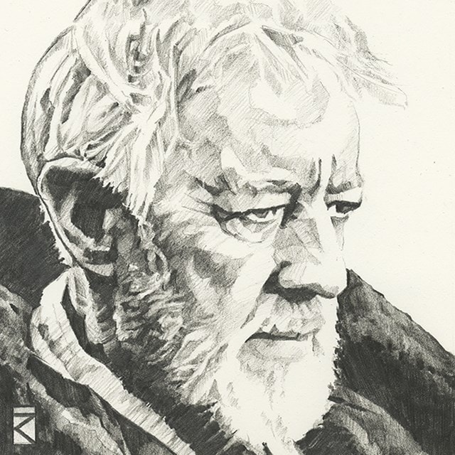 Obi-Wan Kenobi Sketch Star Wars Canvas Print 30 x 30cm - 1