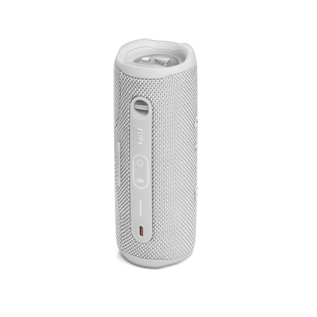 JBL Flip 6 White Bluetooth Speaker - 5