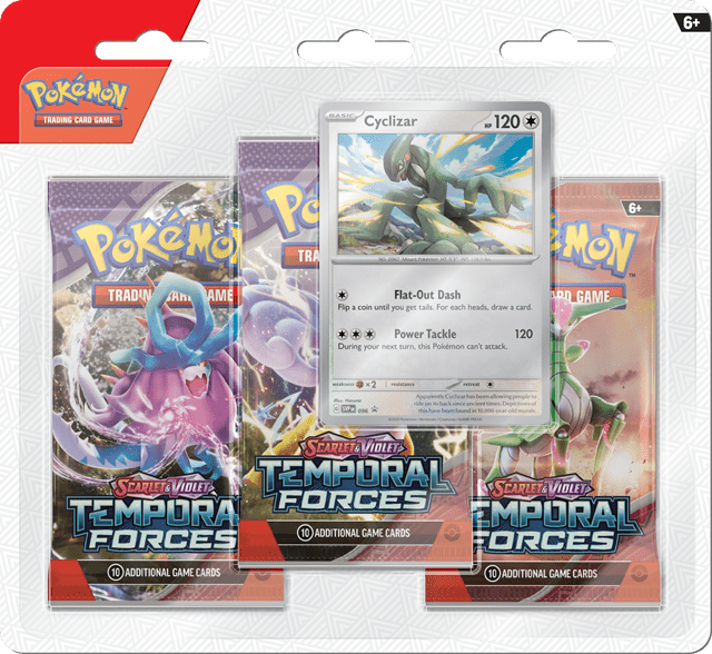 Temporal Forces 3 Pack Blister Scarlet & Violet TCG Pokemon Trading Cards - 2