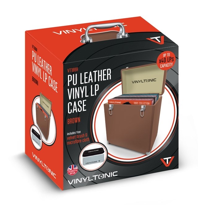 Vinyl Tonic Brown PU Leather LP Storage Case - 2