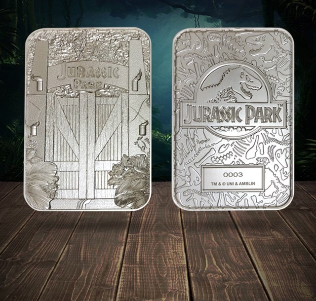 Jurassic Park: Entrance Gates Silver Plated Collectible - 5