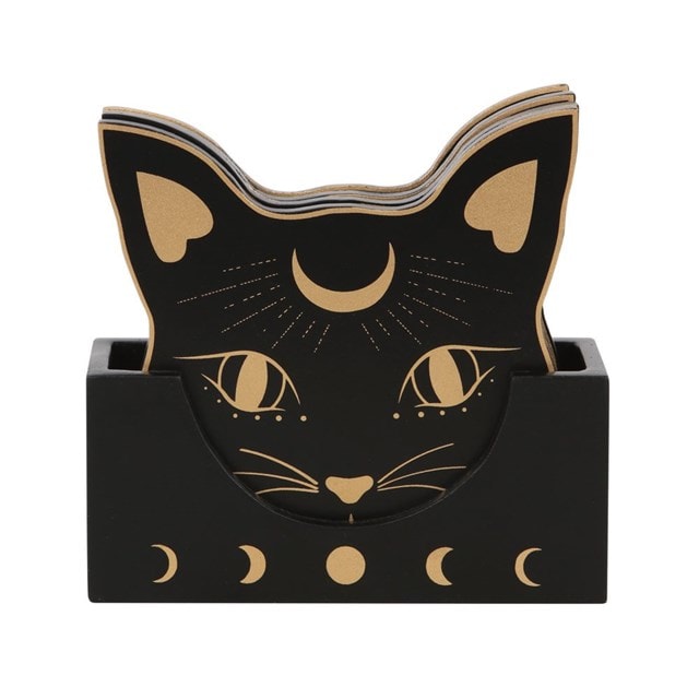 Mystic Mog Cat Face Coaster Set - 3