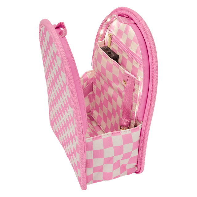 Pink Checkerboard Light-Up Loungefly Mini Backpack Insert Organizer - 2