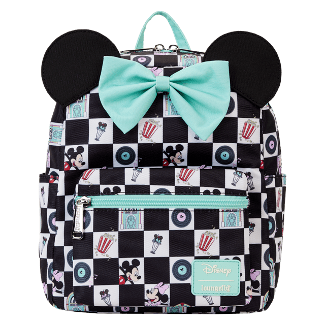 Mickey And Minnie Date Night Diner All Over Print Mini Backpack Loungefly - 1