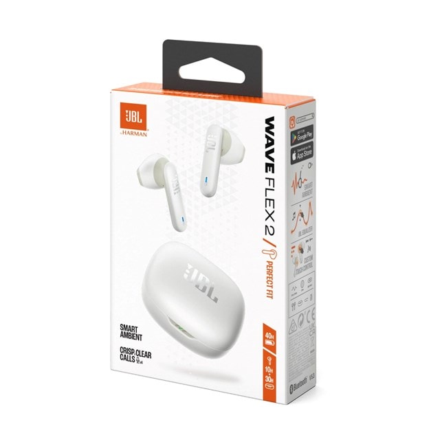 JBL Wave Flex 2 White True Wireless Bluetooth Earphones - 10