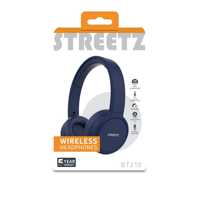 Streetz BT210 Blue Bluetooth Headphones - 7