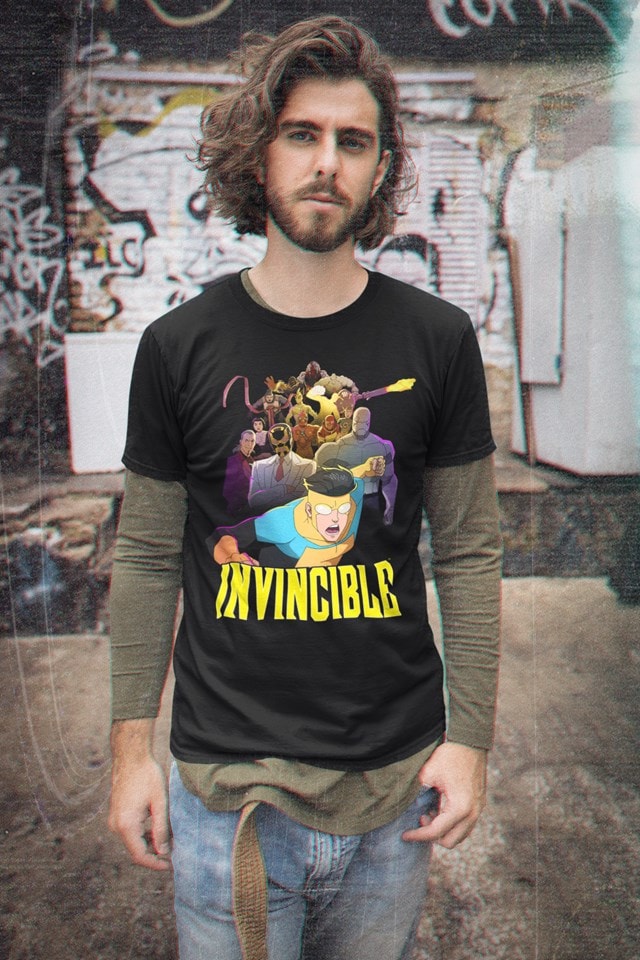Invincible Montage Black Tee (Large) - 2
