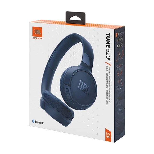 JBL Tune T525BT Blue Bluetooth Headphones - 8