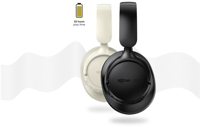 Boompods Headpods ANC+ Black Active Noise Cancelling Bluetooth Headphones - 4