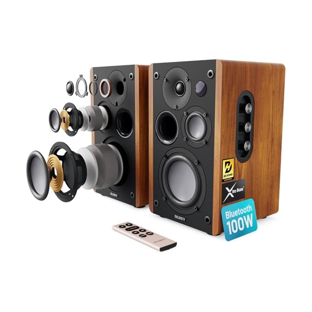 Majority D100 Oak Bluetooth Bookshelf Speakers - 2
