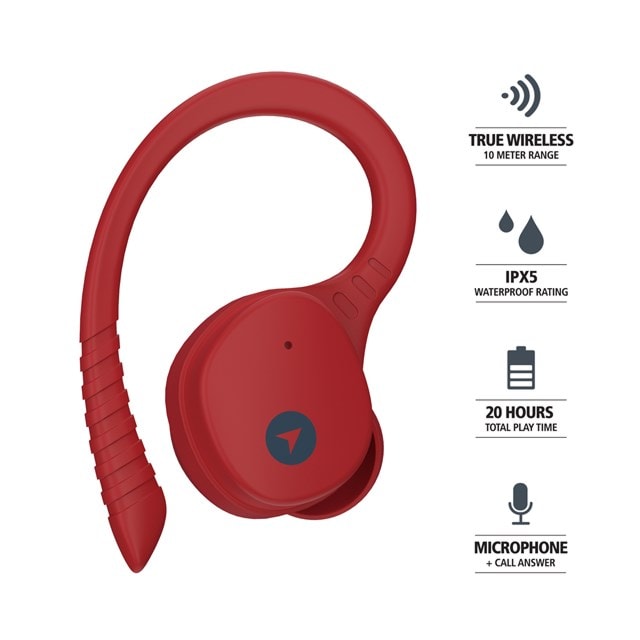 Roam Adventure Flame Red Sport True Wireless Bluetooth Earphones - 7