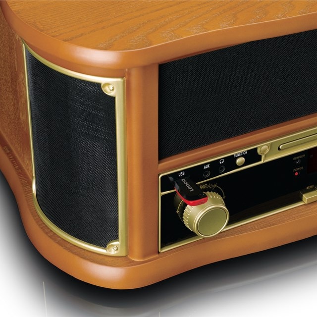 Lenco TCD-2571WD Wood Bluetooth Turntable with DAB+/FM radio, CD & Cassette - 7