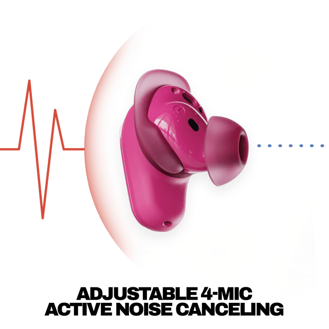 Skullcandy Method 360 ANC Crazy Pink Active Noise Cancelling True Wireless Bluetooth Earphones - 3