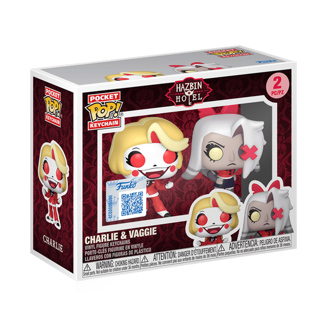 Charlie & Vaggie Hazbin Hotel Funko Pop Vinyl Keychain 2 Pack - 2