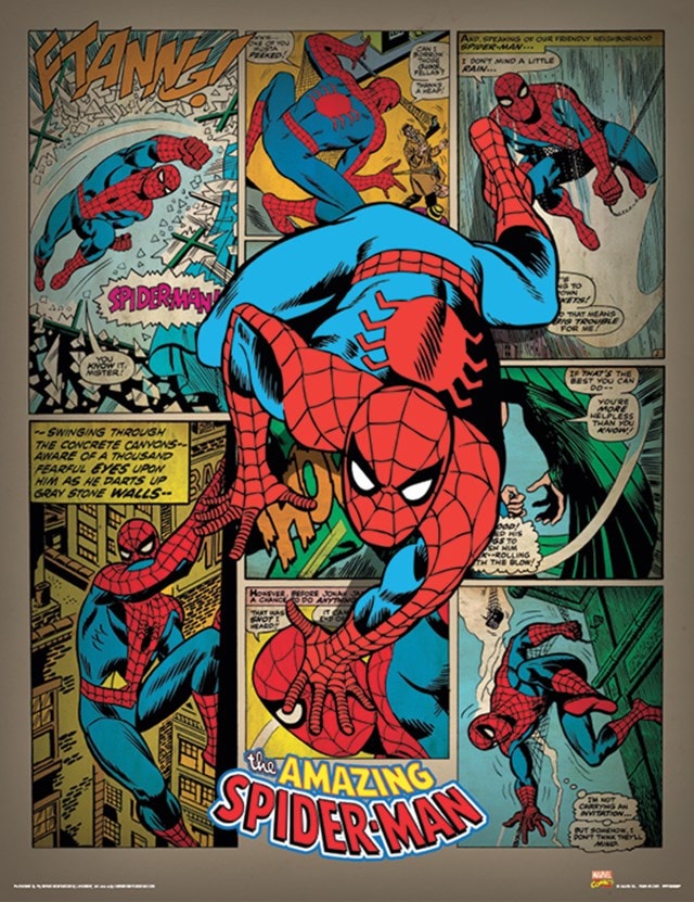 Retro Spider-Man 30x40cm Print - 1