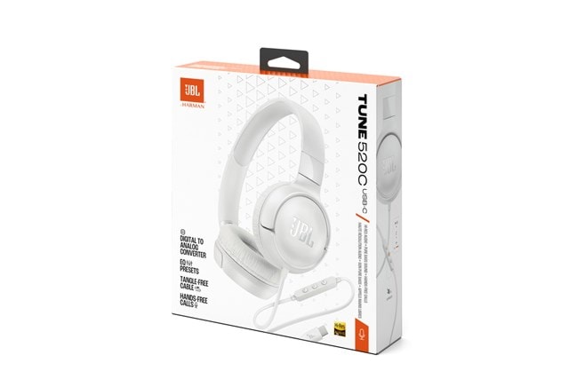 JBL Tune 520C White USB-C Headphones - 10