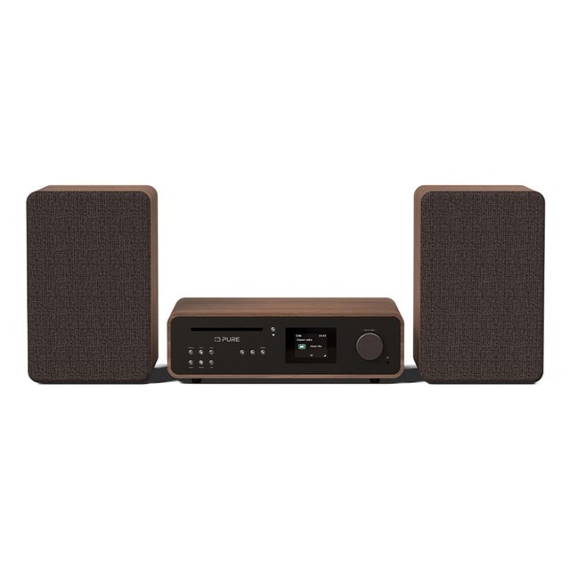 Pure Classic Stereo Coffee Black/Walnut Bluetooth HiFi System - 1