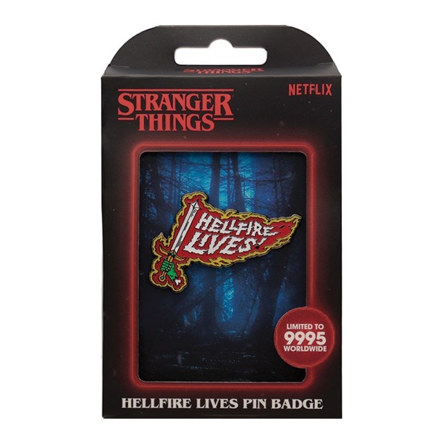 Hellfire Lives Stranger Things 5 Pin Badge - 3