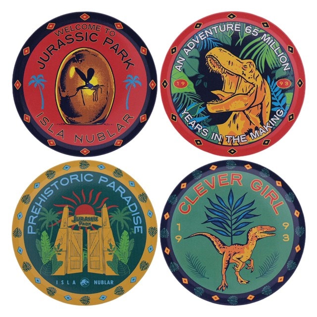 Printed Drinks Jurassic Park Coasters - 1