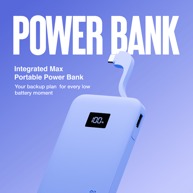 Juice 1 Charge Ultramarine 5000mAh Power Bank with Integrated Cable - 2