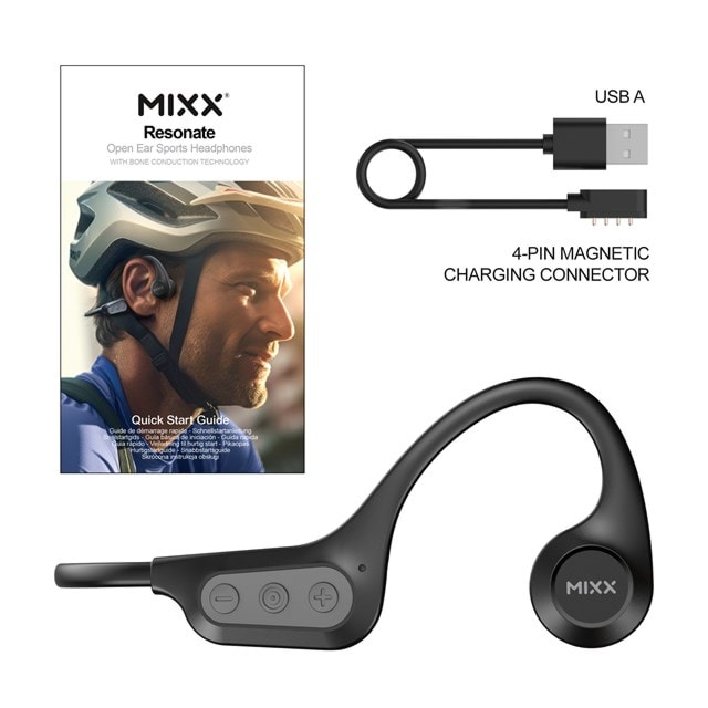 Mixx Audio Resonate Black Bluetooth Bone Conduction Sports Earphones - 4