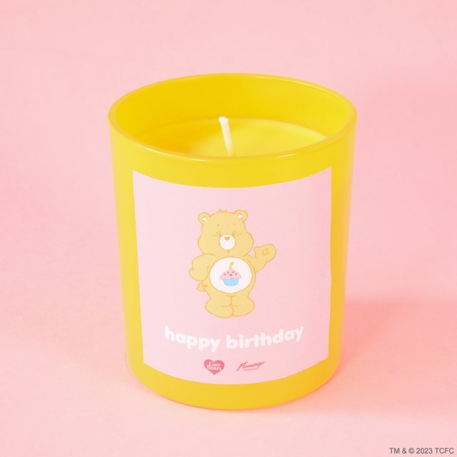 Cute Cupcake Birthday Bear Jar Care Bears x Flamingo Candle - 1