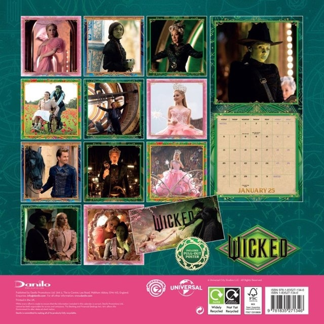 Wicked Movie 2025 Square Calendar - 7