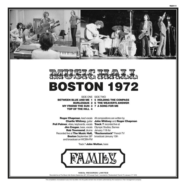 Boston Music Hall 1972 - 1