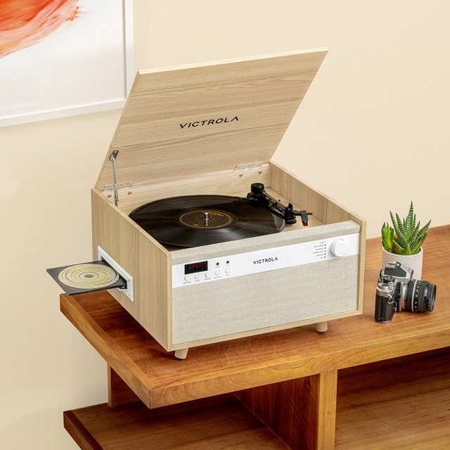 Victrola Century Natural Bluetooth Turntable with CD & Cassette - 17