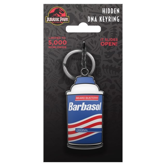 Jurassic Park Sliding Barbasol Can Keyring - 2