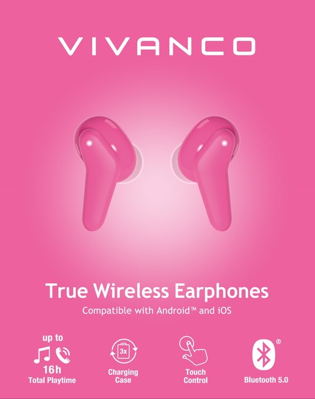 Vivanco Fresh Pair Pink True Wireless Bluetooth Earphones - 4