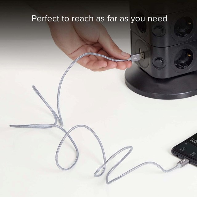 SBS Braided Silver USB-C Cable 1.5m - 5