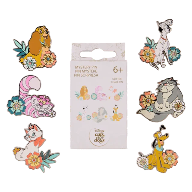 Disney Dogs And Cats Floral Loungefly Mystery Pins - 1