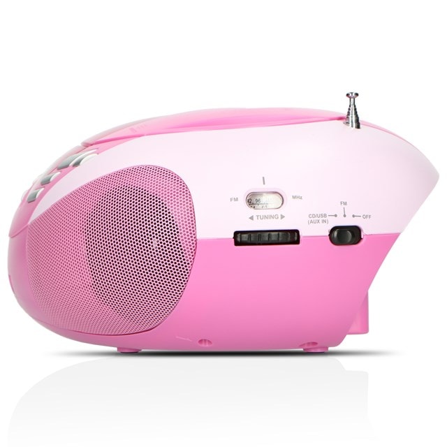 Lenco SCD-37 USB Pink CD Player with FM Radio - 5