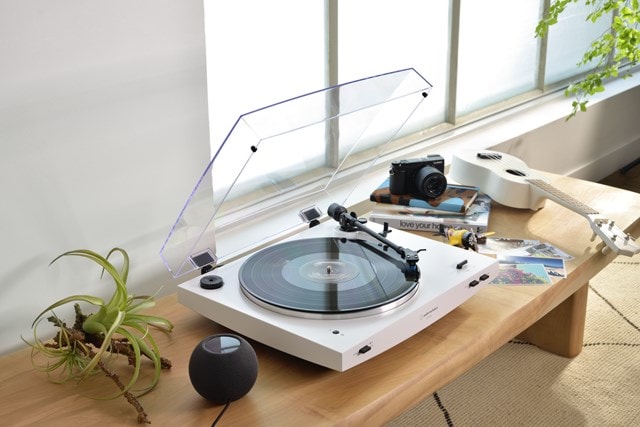 Audio Technica AT-LP3XBT White Fully Automatic Belt-Drive Bluetooth Turntable - 6