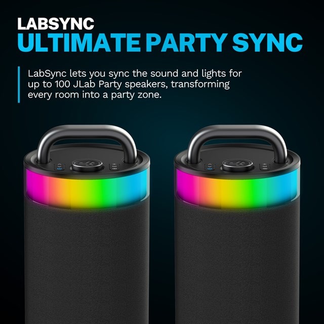 JLab Epic Party Black Bluetooth Speaker - 4
