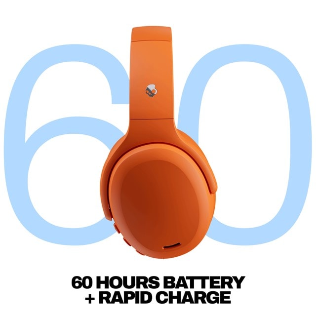 Skullcandy Crusher ANC 2 Hazard Orange Active Noise Cancelling Bluetooth Headphones - 3