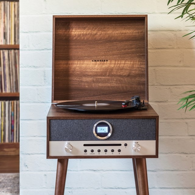 Crosley Nash Walnut Turntable with CD Player & AM/FM Radio - 6