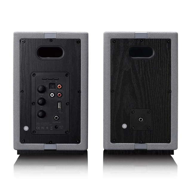 Lenco SPB-240BKGY Black Bluetooth Bookshelf Speakers - 6