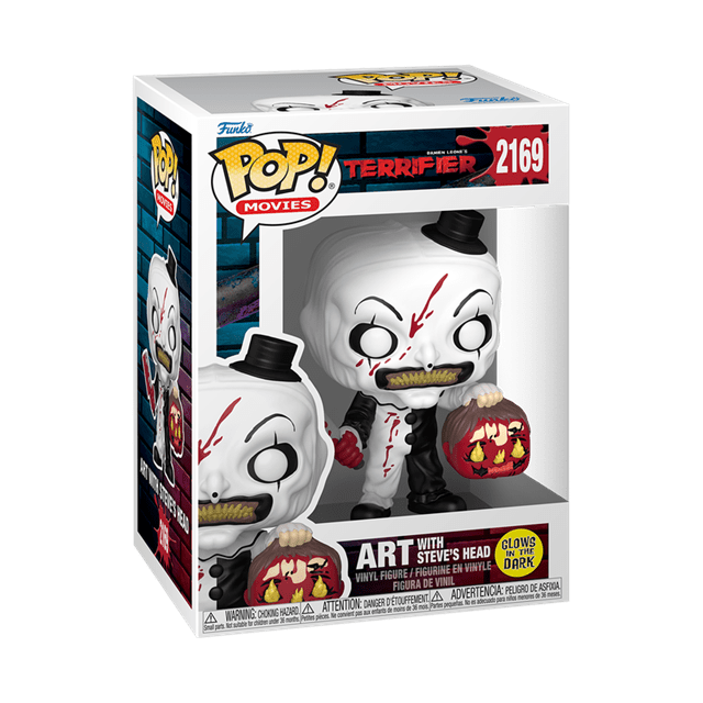 Glow In The Dark Art The Clown With Steve's Head 2169 Terrifier Funko Pop Vinyl - 3