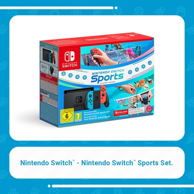 Nintendo Switch Console (Neon Red/Neon Blue) Switch Sports Bundle + 12 Months NSO - 2